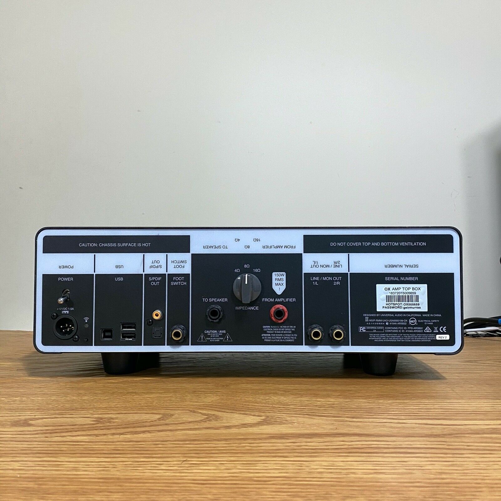 Universal Audio OX Amp Top Box — 2